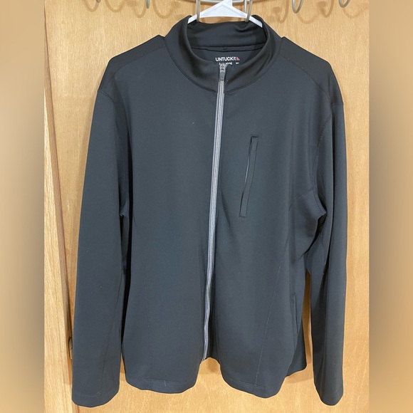 UNTUCKit -Jacket Mens Black Phiefer Pavitt Long Sleeve Full Zip Pockets - Picture 1 of 4